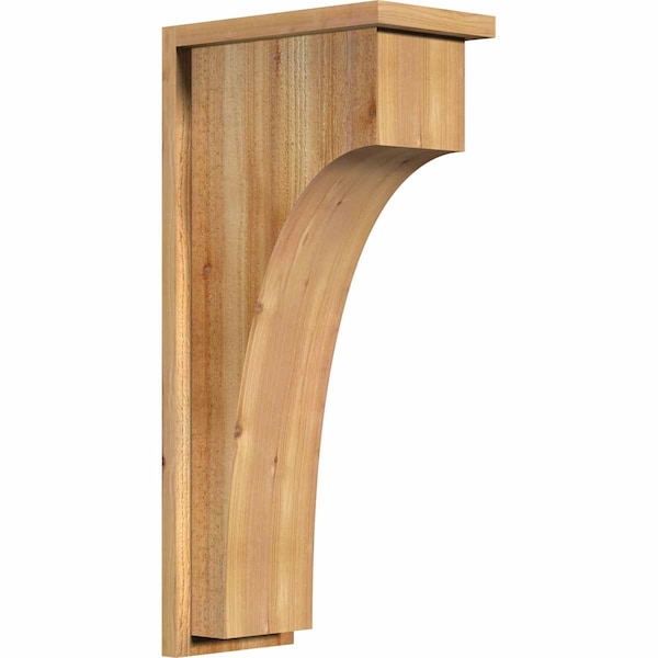 Ekena Millwork Huntington Rough Sawn Corbel w/Backplate, Western Red Cedar, 8"W x 14"D x 30"H COR08X14X30HUN01RWR - main